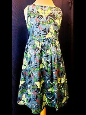 New Eva Rose Death Moth Print Girls Dress